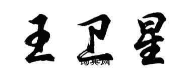 胡问遂王卫星行书个性签名怎么写