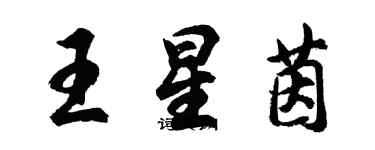胡问遂王星茵行书个性签名怎么写