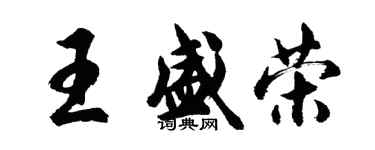 胡问遂王盛荣行书个性签名怎么写