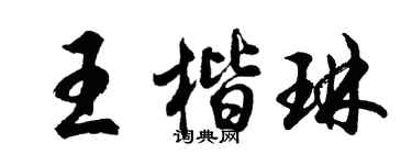 胡问遂王楷琳行书个性签名怎么写