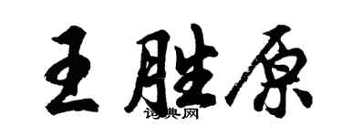 胡问遂王胜原行书个性签名怎么写