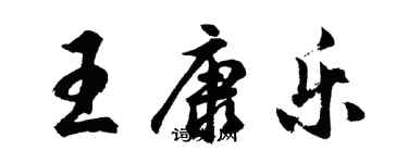 胡问遂王康乐行书个性签名怎么写