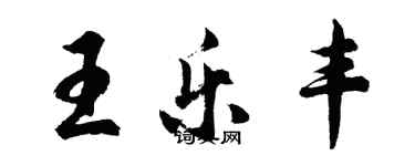 胡问遂王乐丰行书个性签名怎么写