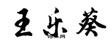 胡问遂王乐葵行书个性签名怎么写