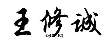 胡问遂王修诚行书个性签名怎么写