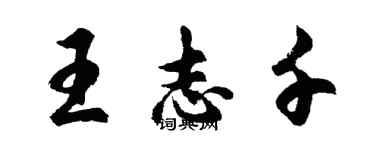胡问遂王志千行书个性签名怎么写