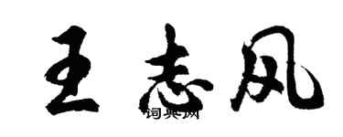 胡问遂王志风行书个性签名怎么写