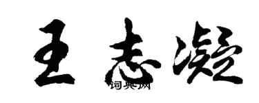 胡问遂王志凝行书个性签名怎么写