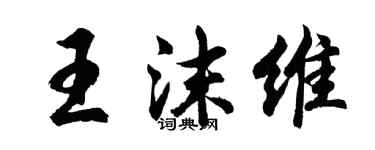 胡问遂王沫维行书个性签名怎么写