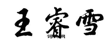 胡问遂王睿雪行书个性签名怎么写