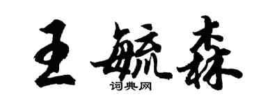 胡问遂王毓森行书个性签名怎么写