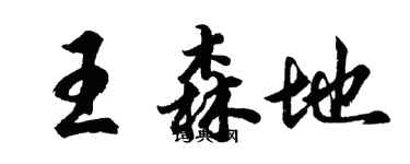 胡问遂王森地行书个性签名怎么写