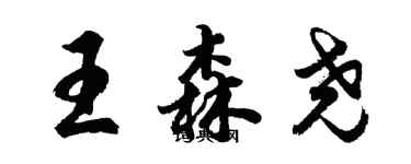 胡问遂王森尧行书个性签名怎么写