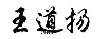 胡问遂王道扬行书个性签名怎么写