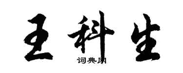 胡问遂王科生行书个性签名怎么写