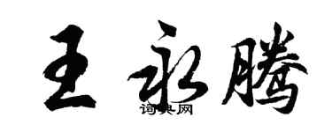 胡问遂王永腾行书个性签名怎么写