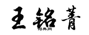 胡问遂王铭菁行书个性签名怎么写