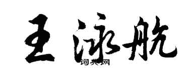 胡问遂王泳航行书个性签名怎么写