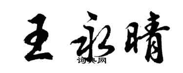 胡问遂王永晴行书个性签名怎么写