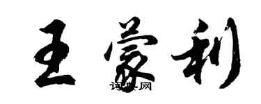 胡问遂王蒙利行书个性签名怎么写