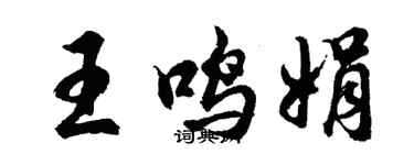 胡问遂王鸣娟行书个性签名怎么写