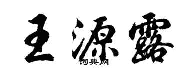 胡问遂王源露行书个性签名怎么写