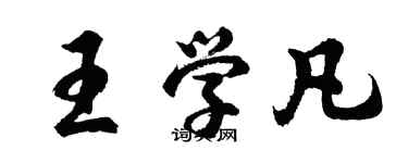 胡问遂王学凡行书个性签名怎么写
