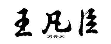 胡问遂王凡臣行书个性签名怎么写