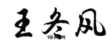 胡问遂王冬风行书个性签名怎么写