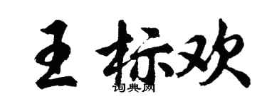 胡问遂王标欢行书个性签名怎么写