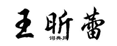 胡问遂王昕蕾行书个性签名怎么写