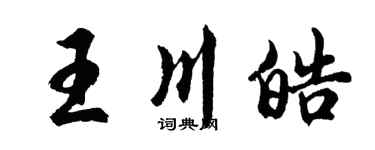 胡问遂王川皓行书个性签名怎么写