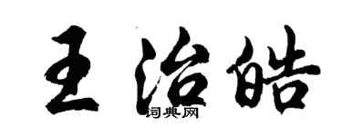 胡问遂王治皓行书个性签名怎么写