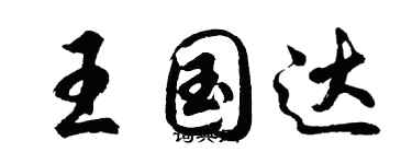 胡问遂王国达行书个性签名怎么写