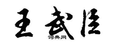 胡问遂王武臣行书个性签名怎么写