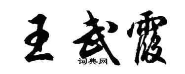 胡问遂王武霞行书个性签名怎么写