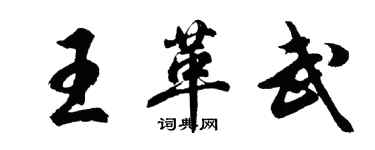 胡问遂王革武行书个性签名怎么写