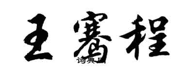 胡问遂王骞程行书个性签名怎么写