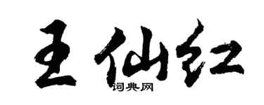 胡问遂王仙红行书个性签名怎么写