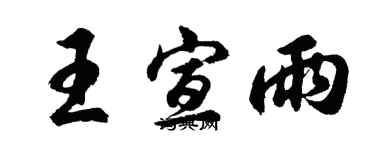 胡问遂王宣雨行书个性签名怎么写