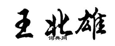 胡问遂王北雄行书个性签名怎么写