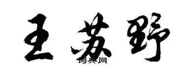胡问遂王苏野行书个性签名怎么写