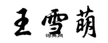 胡问遂王雪萌行书个性签名怎么写