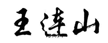 胡问遂王连山行书个性签名怎么写