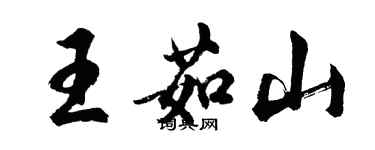 胡问遂王茹山行书个性签名怎么写