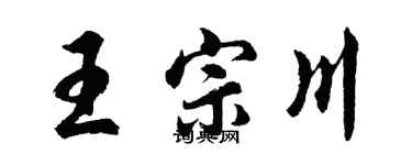 胡问遂王宗川行书个性签名怎么写