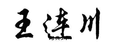 胡问遂王连川行书个性签名怎么写