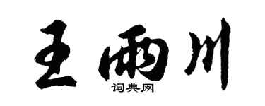 胡问遂王雨川行书个性签名怎么写
