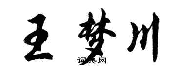 胡问遂王梦川行书个性签名怎么写
