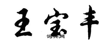胡问遂王宝丰行书个性签名怎么写